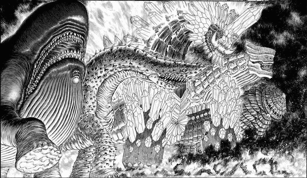 Crónicas de hechicería: El bosque, la bruja y el dragón [CAP] Priv Hotaru.  Monstruos-berserker-manga