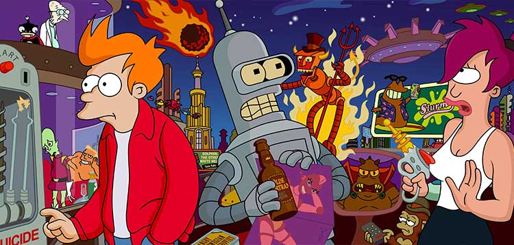 Futurama. Las 10 Mejores Series Animadas de Comedia para Adultos
